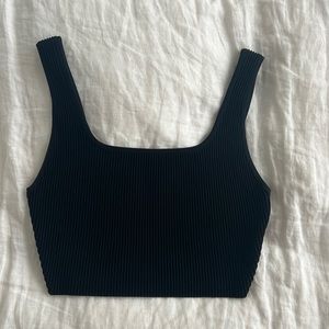 Babaton Sculpt Knit Squareneck Cropped Tank